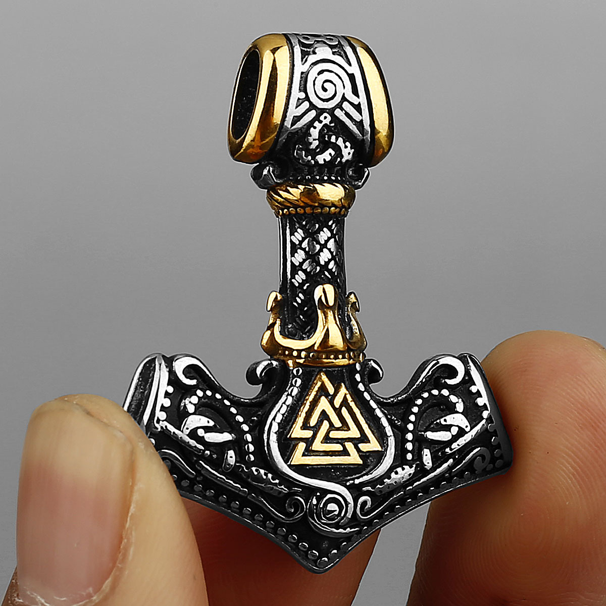 Battle Rope Anchor - Collana con ciondolo vichingo in acciaio